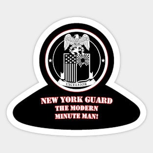 New York Guard Minute Man Front and Back Sticker